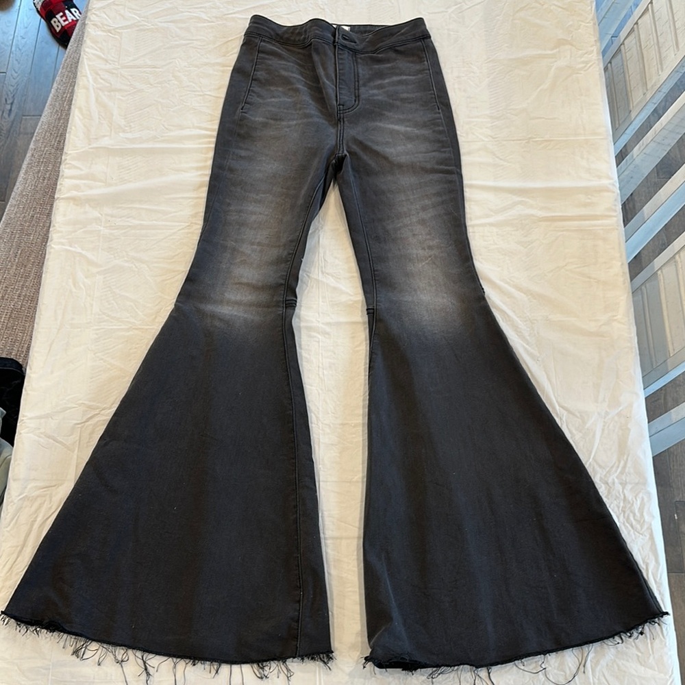 Women's Black Flared Jeans